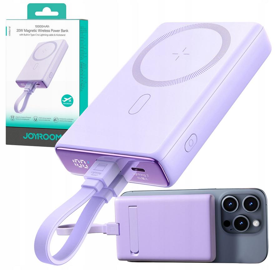 Powerbanka Joyroom JR-PBM01 10000mAh 20W 1x Usb-c 2x Lightning fialová k