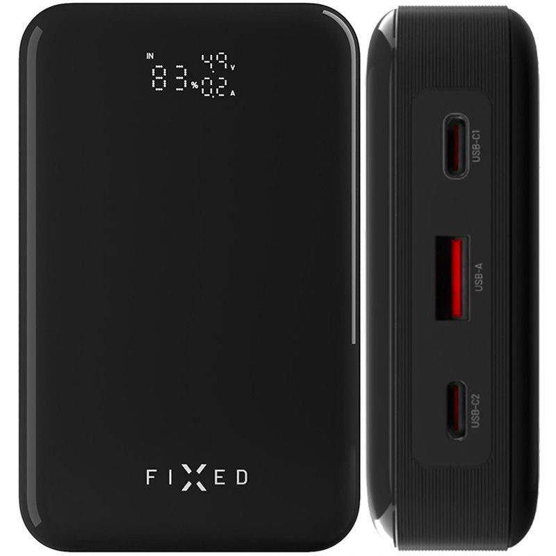 Powerbanka s LCD displejom, Fixed 20 000 mAh, 130 W, Pd 3.0, Usb-c, Usb-a