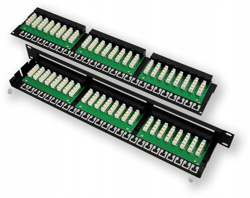 PP-126 48P/C5E 19" patch panel, 1U, 48x RJ45 Cat 5E Utp
