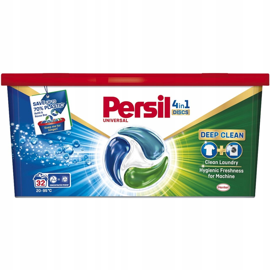 Pracie kapsuly Persil Discs Universal 4v1 Univerzálne na pranie bielizne, 32 praní