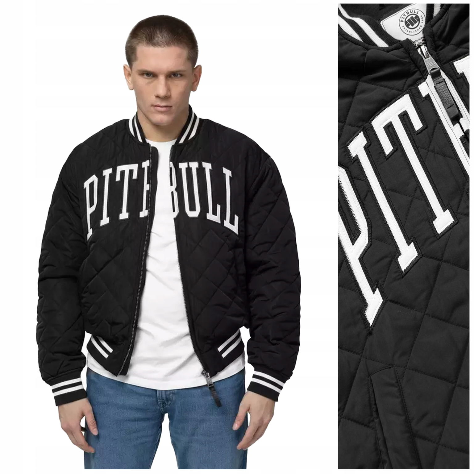 Prechodná baseballová bunda Pit Bull „jupiter“ veľ. XL čierna