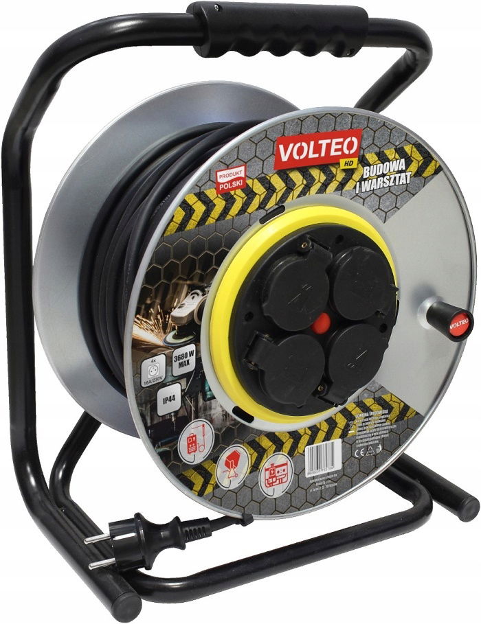 Predlžovač Heavy Duty Kovový Bubon 30 M H05RR 3*2,5 IP44 VT-427-3025