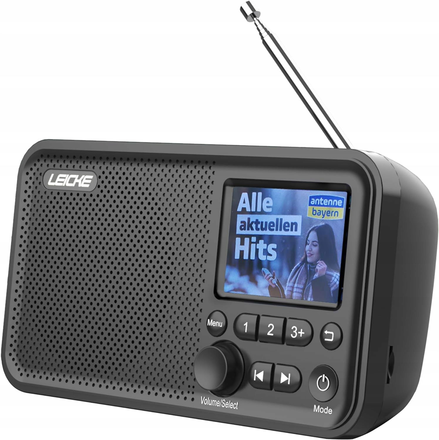 Prenosné rádio Leicke s Bluetooth, Dab/fm, 2,41'', 4000 mAh, microSD/TF/AUX