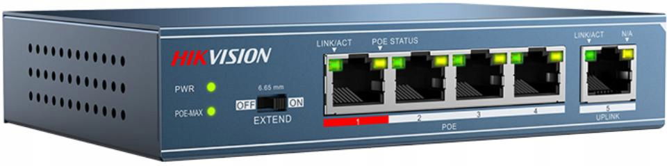 Prepínač Hikvision DS-3E0105P-E