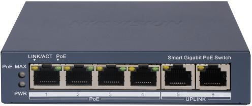 Prepínač Hikvision DS-3E1506P-EI(O-STD)