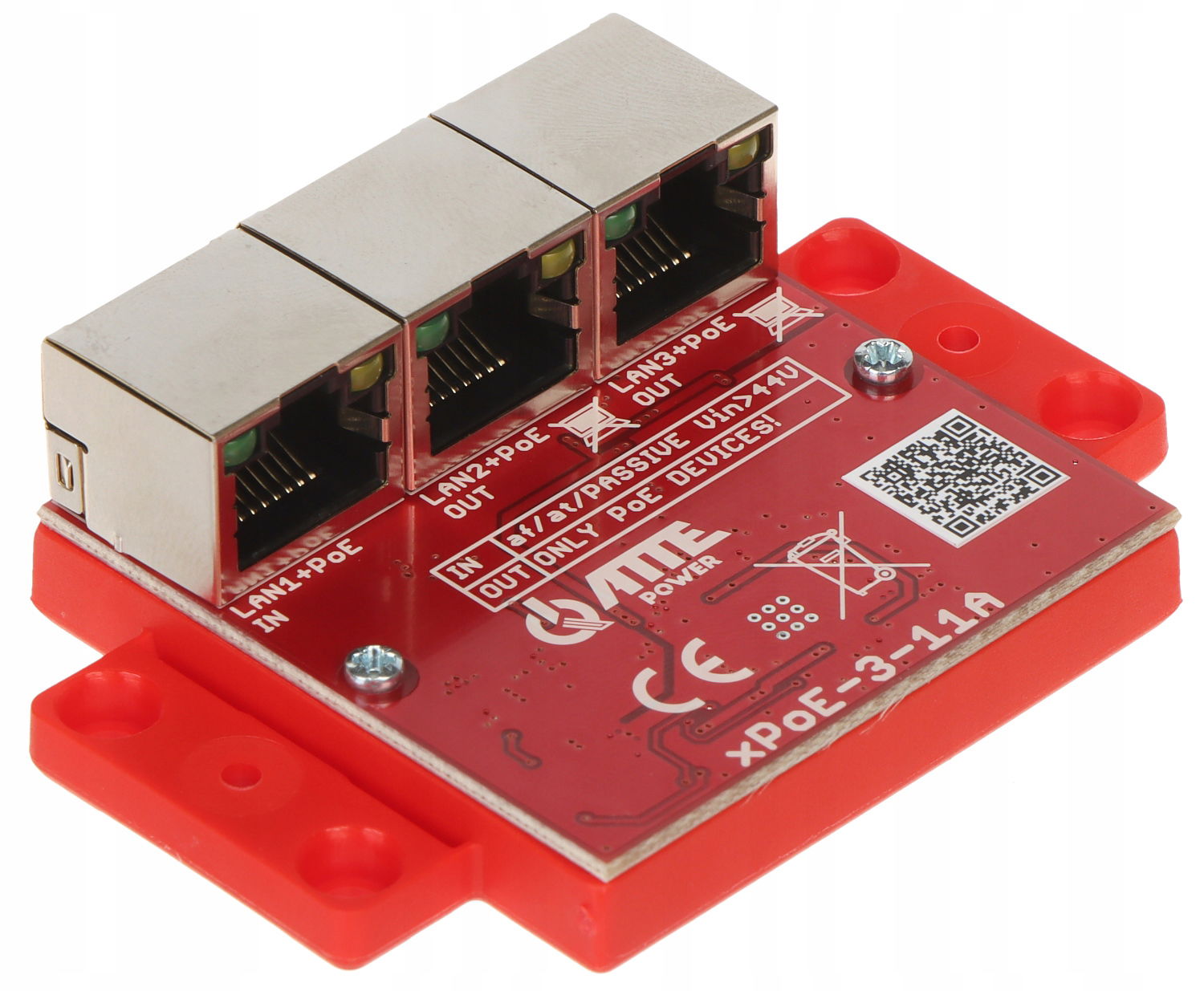 Prepínač Poe Extender XPOE-3-11A 3-PORTOVÝ Atte Da