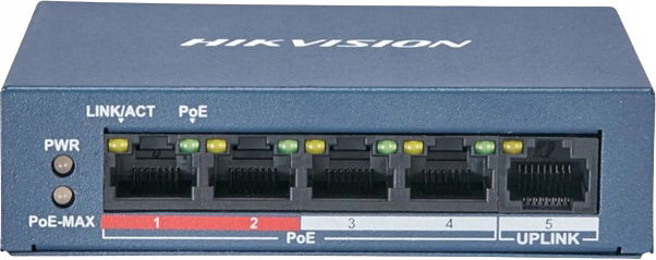 Prepínač Poe Hikvision DS-3E0105P-E/M(B)