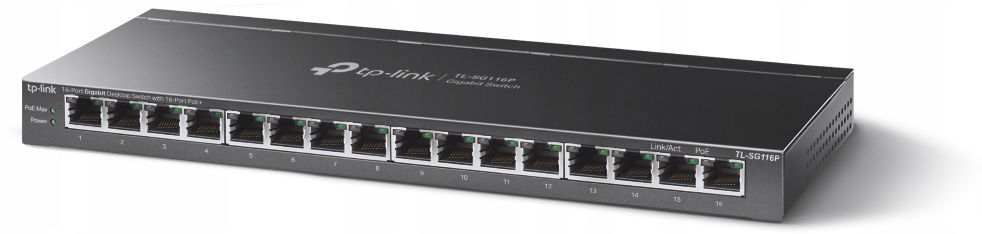 Prepínač Tp-link TL-SG116P (poe+)