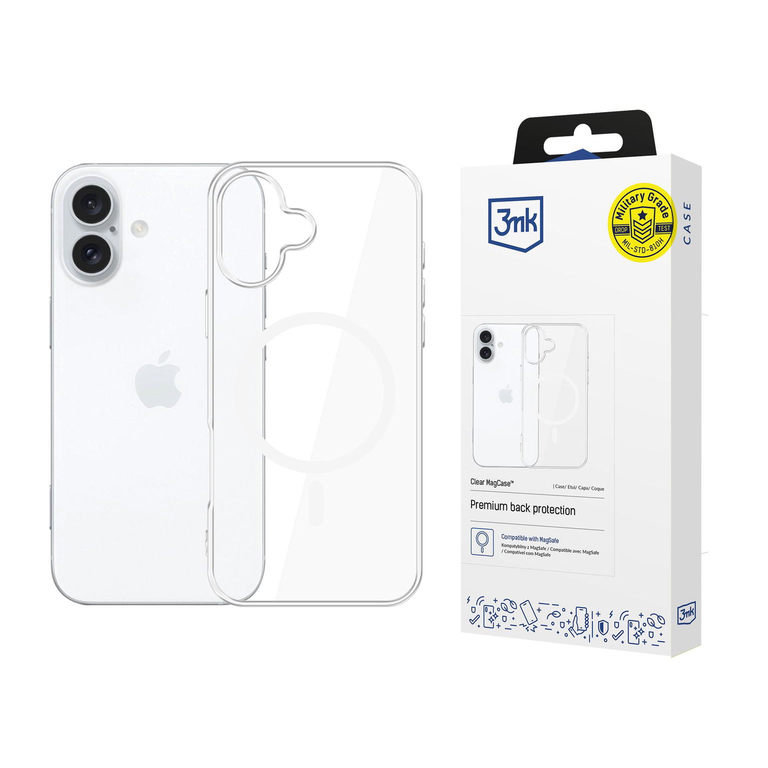 Priehľadné puzdro 3MK MagCase pre iPhone 16 Plus