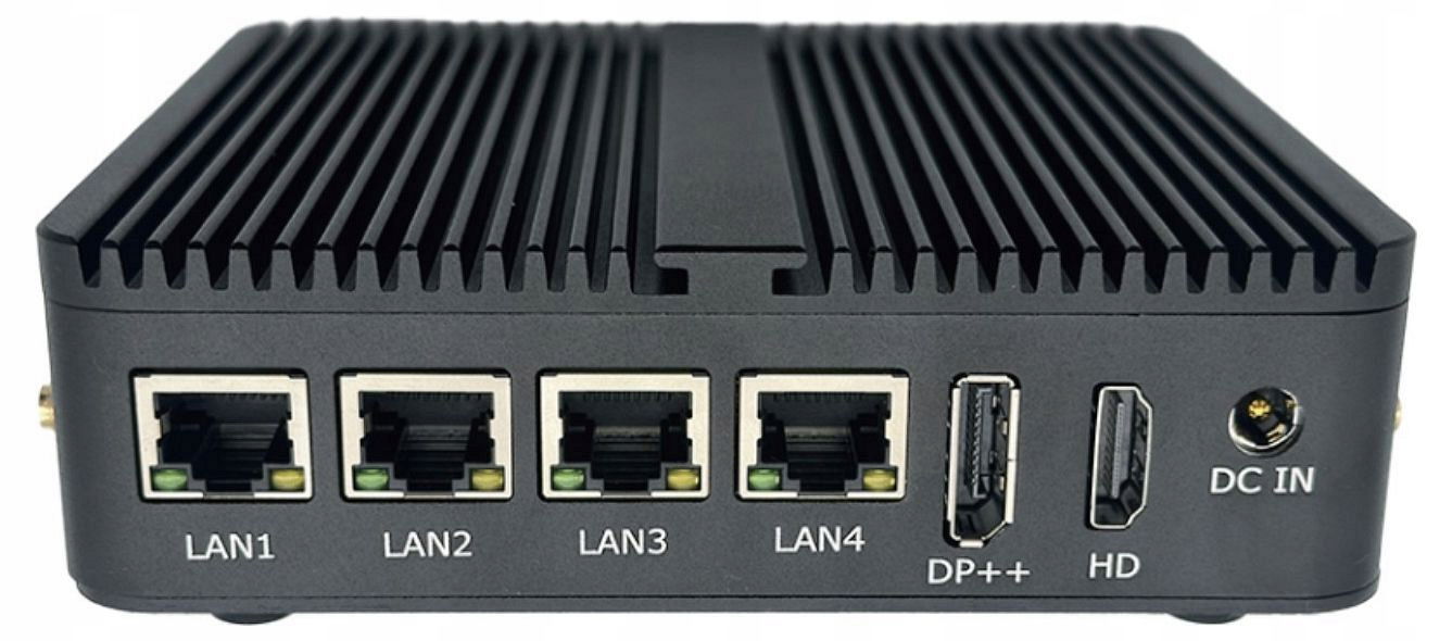 Priemyselný mini Pc fanless M4 4x Lan Com Dp router Pfsense Vpn Firewall