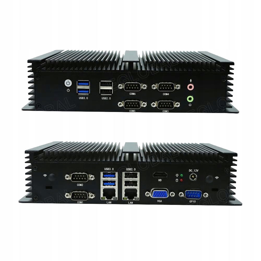 Priemyselný počítač Fanless GK1 Intel Usb Com Gpio 2.5Gb Hdmi Vga WiFi Win