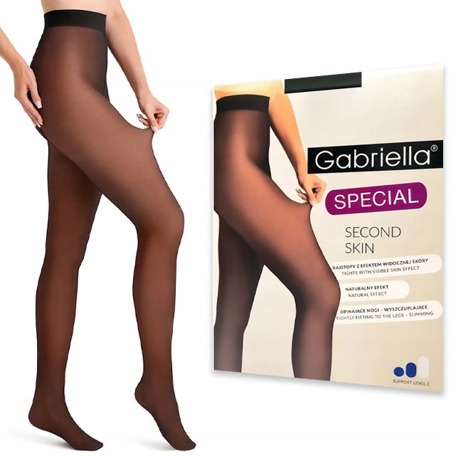 Priesvitné zoštíhľujúce pančuchy Gabriella Second Skin 50DEN 2/3