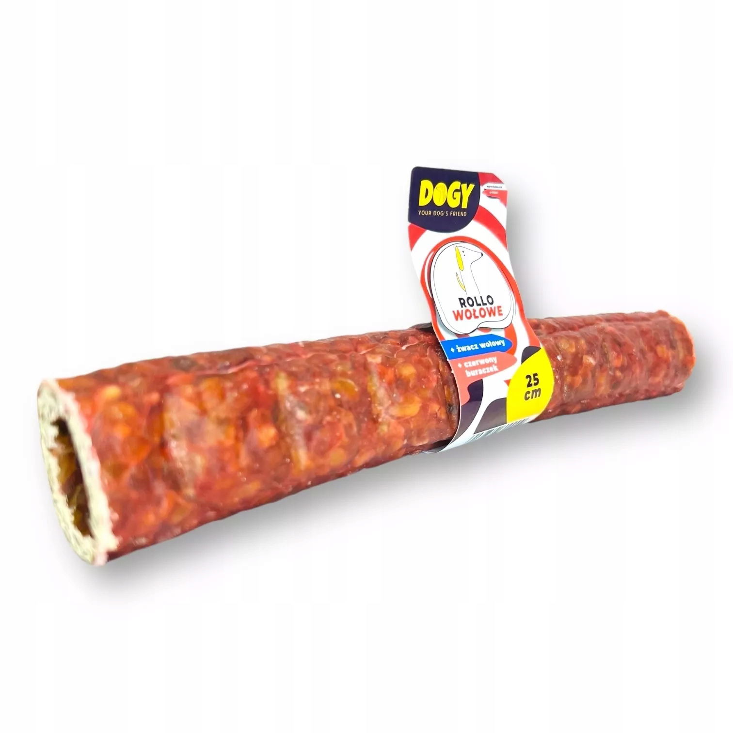 Prírodné hryzátko Pochúťka Dogy pre psa Rollo Hovädzie 25 cm na vyplnenie