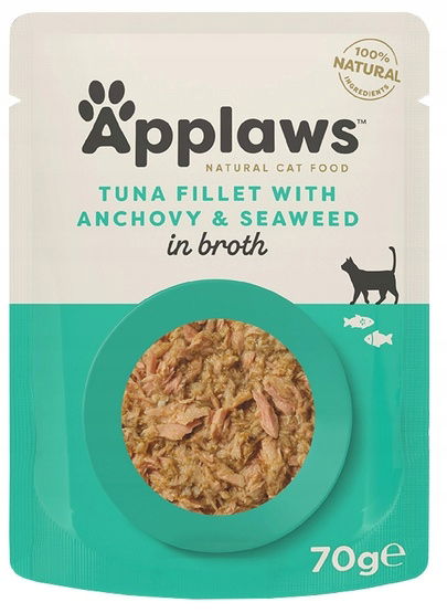Prírodné mäsové krmivo pre mačky Applaws Tuniak, Anchois a morské riasy 70 g