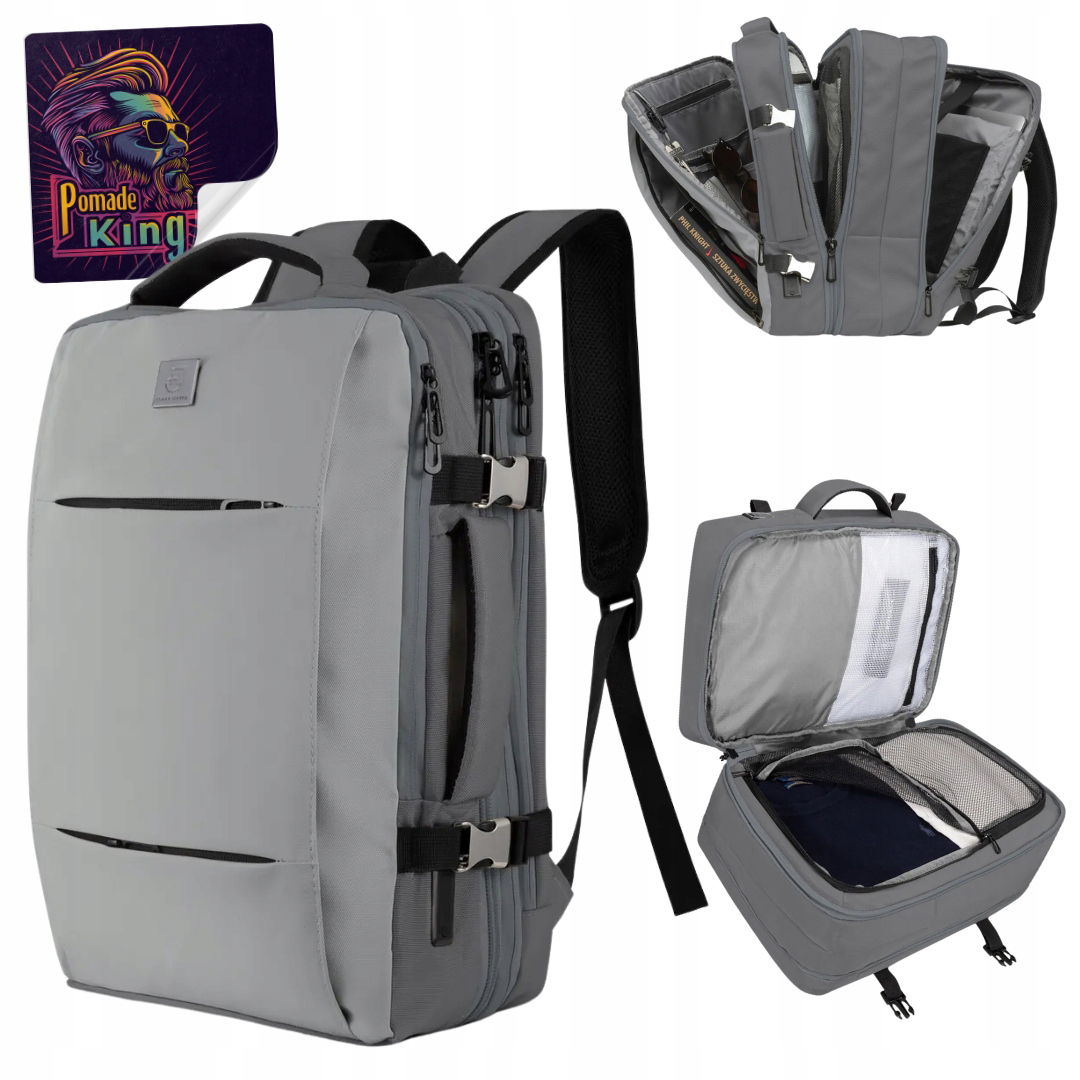 Príručný batoh na lietadlo James Hawk Travel Backpack Farba Šedá