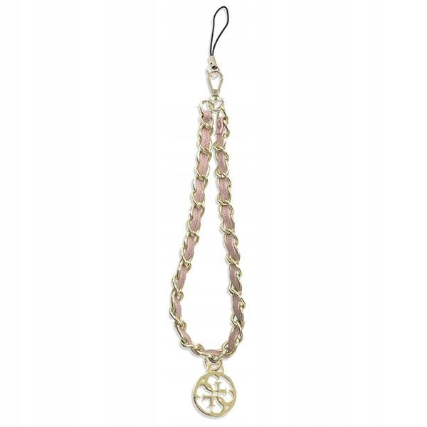 Prívesok Guess Chain Metal 4G Charm ružový