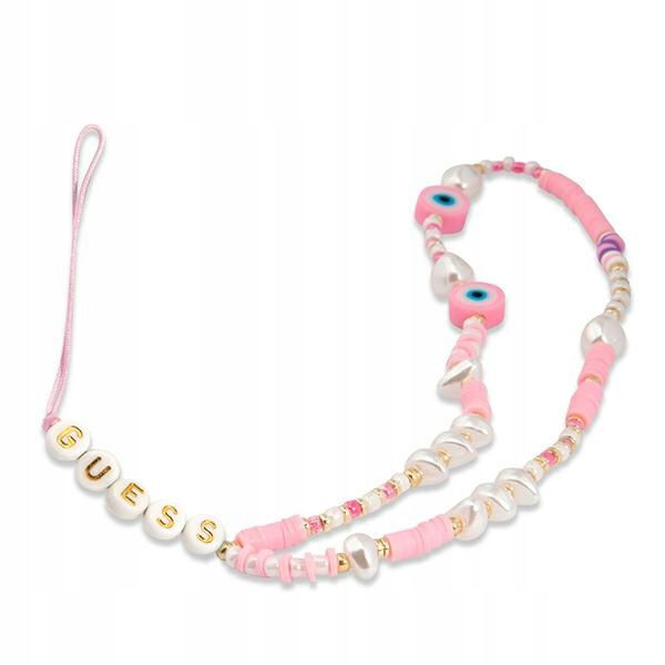 Prívesok Na Telefón Guess Ružový Beads Shell Je Praktickým Doplnkom