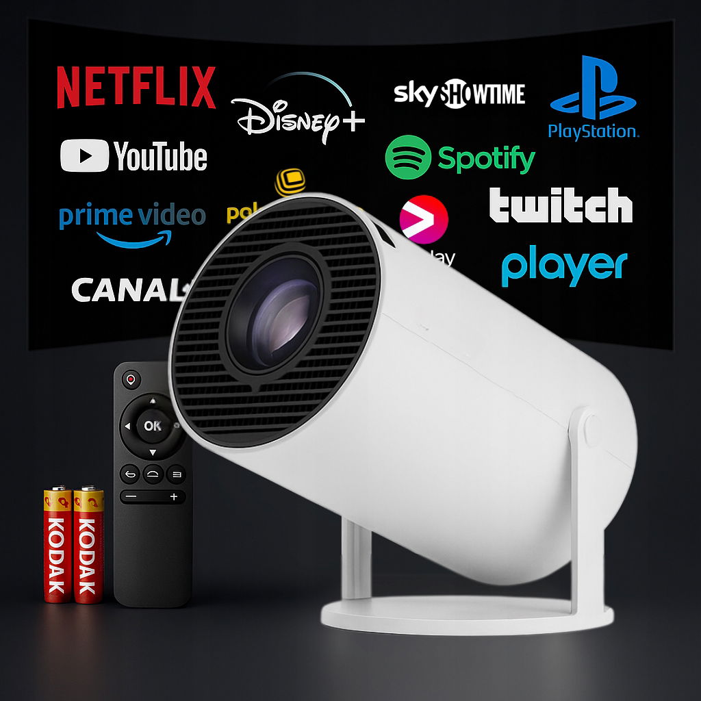 Projektor 2025 Nový Full Hd 4K WiFi Pilot Android Tv HY300 Plus Led