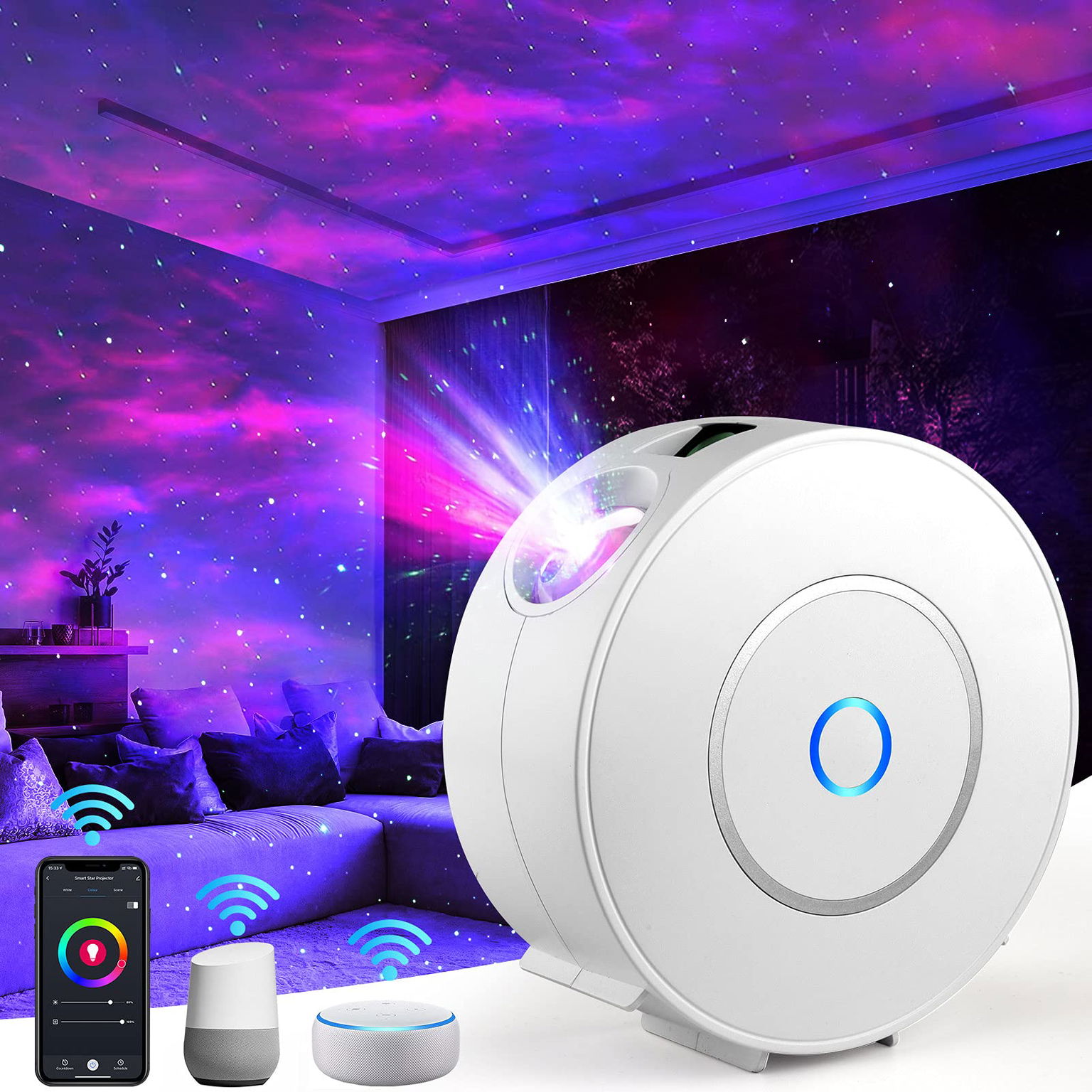 Projektor Hviezd Led 3D Laserový Projektor Rgb Smart