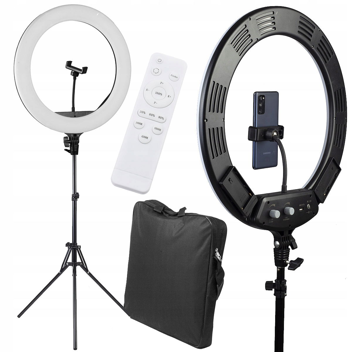 Prstencová Lampa 60W Led Ring Make-up Statív Selfie Diaľkové Ovládanie