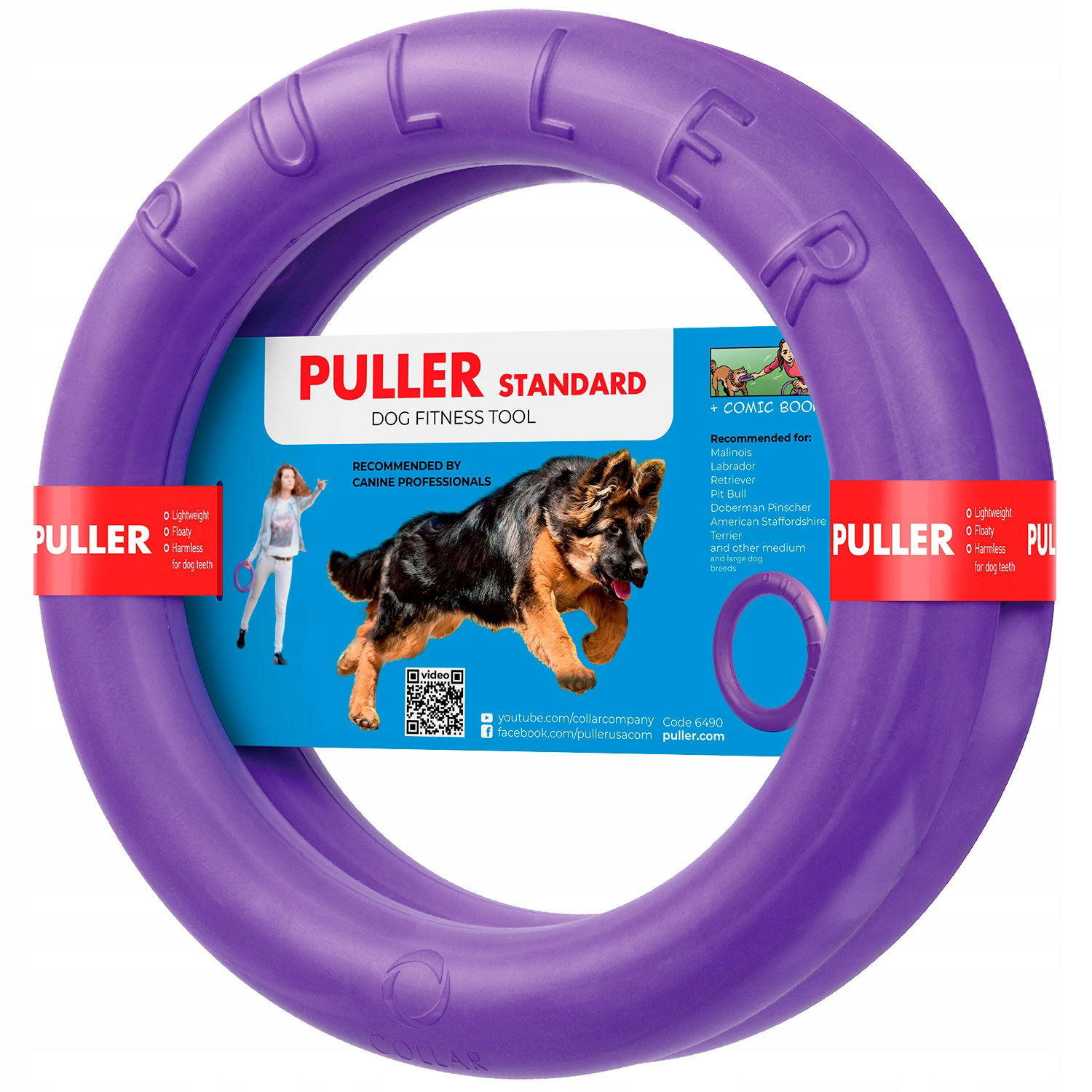 Puller Standard Hračka pre psov 2 krúžky Šarpak