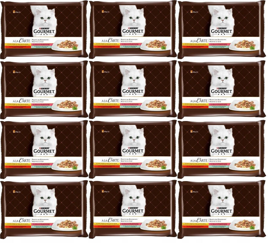 Purina Gourmet A La Carte Recepty šéfkuchára mix príchutí 48x85 g