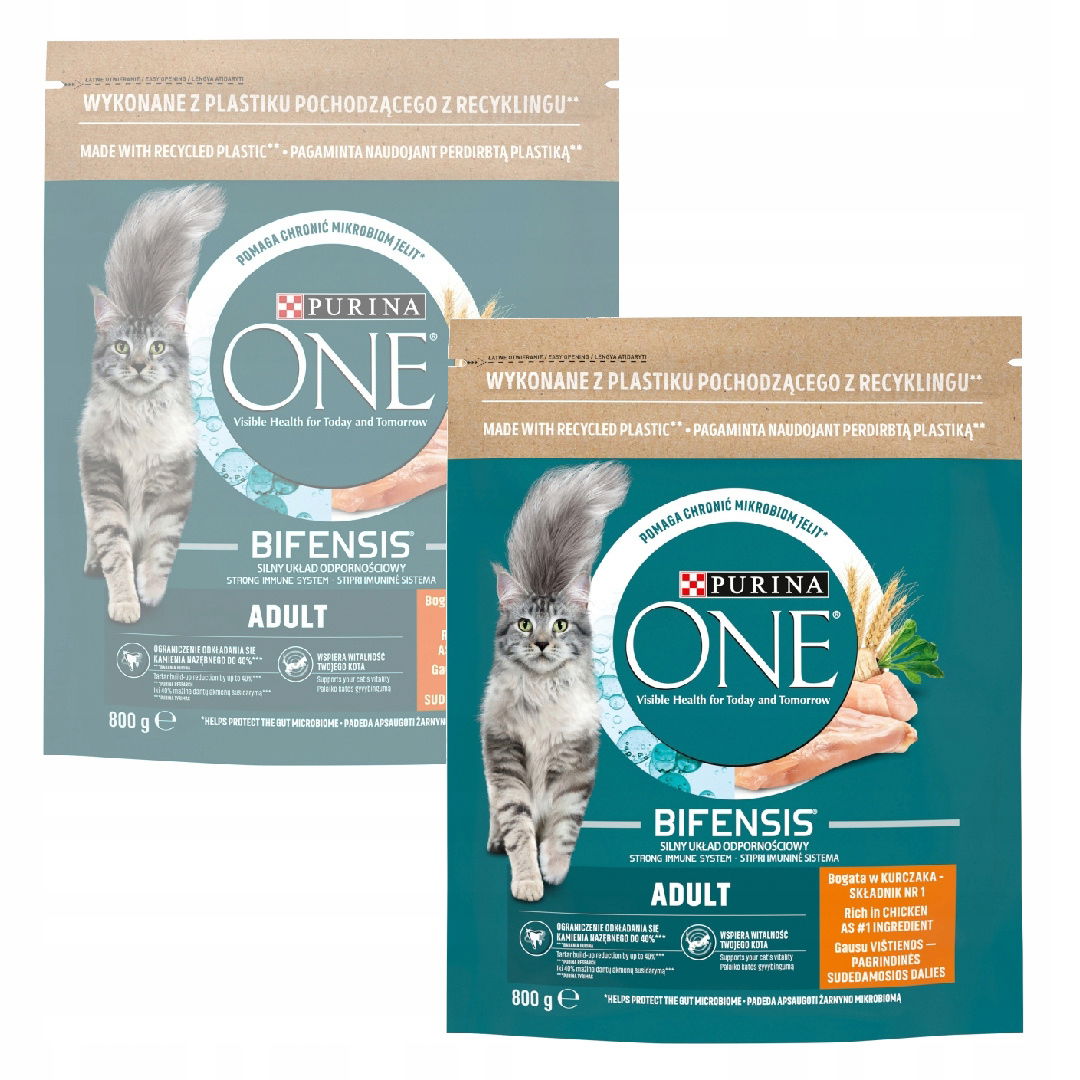 Purina One Bifensis Adult 2x800g Suché krmivo pre mačky s kuracím mäsom
