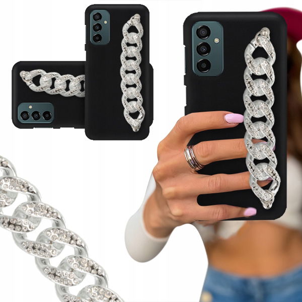 Puzdro Blink Matné pre Samsung M13 4G Reťaz Silver