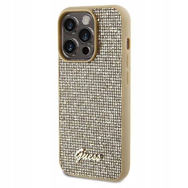 Puzdro Guess Disco Metal Script Zlaté Pre Iphone 14 Pro Max 6.7"