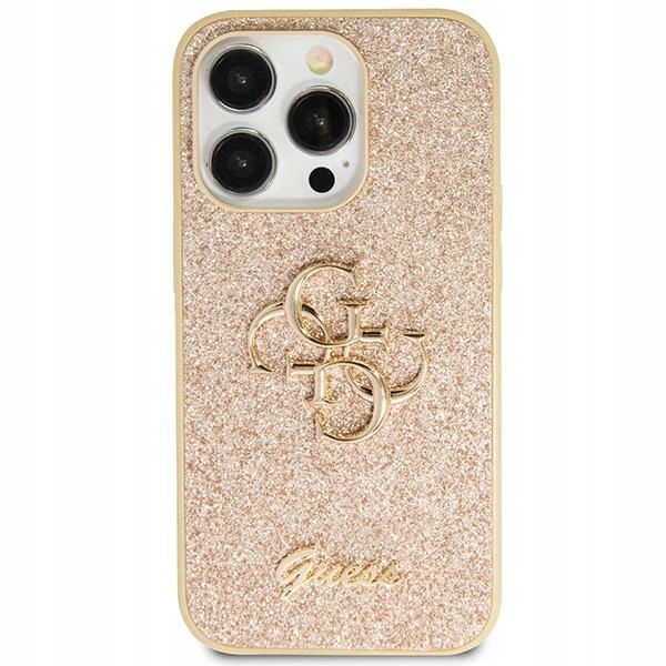 Puzdro Guess Glitter Script Big 4G Zlaté Pre Iphone 13 Pro Max 6.7"