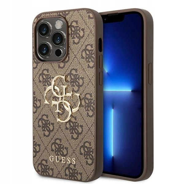 Puzdro Guess GUHCP15L4GMGBR pre iPhone 15 Pro 6.1" hnedé/brown hardcase 4G Big