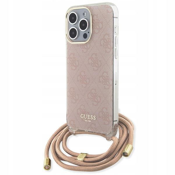 Puzdro Guess GUHCP15XHC4SEP pre iPhone 15 Pro Max 6.7" ružové/pink hardcase Cross