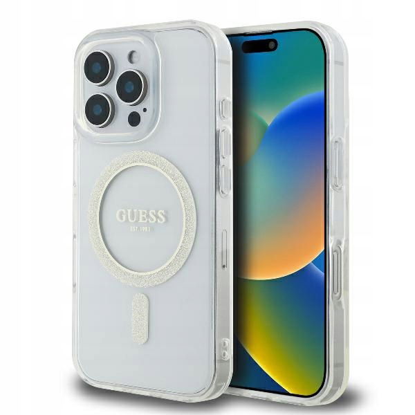 Puzdro Guess Na Iphone 16 Pro 6.3" S Trblietkami Magsafe