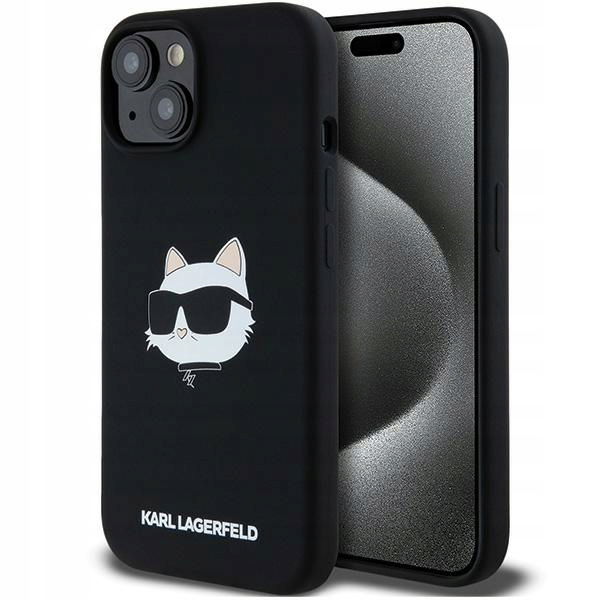Puzdro Karl Lagerfeld KLHMP15SSCHPPLK iPhone 15 6.1" čierna/čierna h