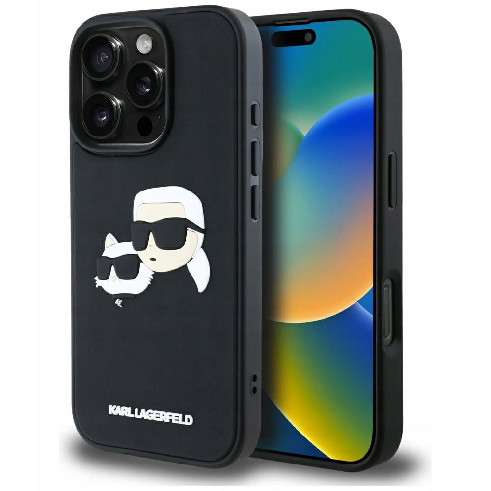 Puzdro Karl Lagerfeld Pre Iphone 16 Pro Čierne 3D
