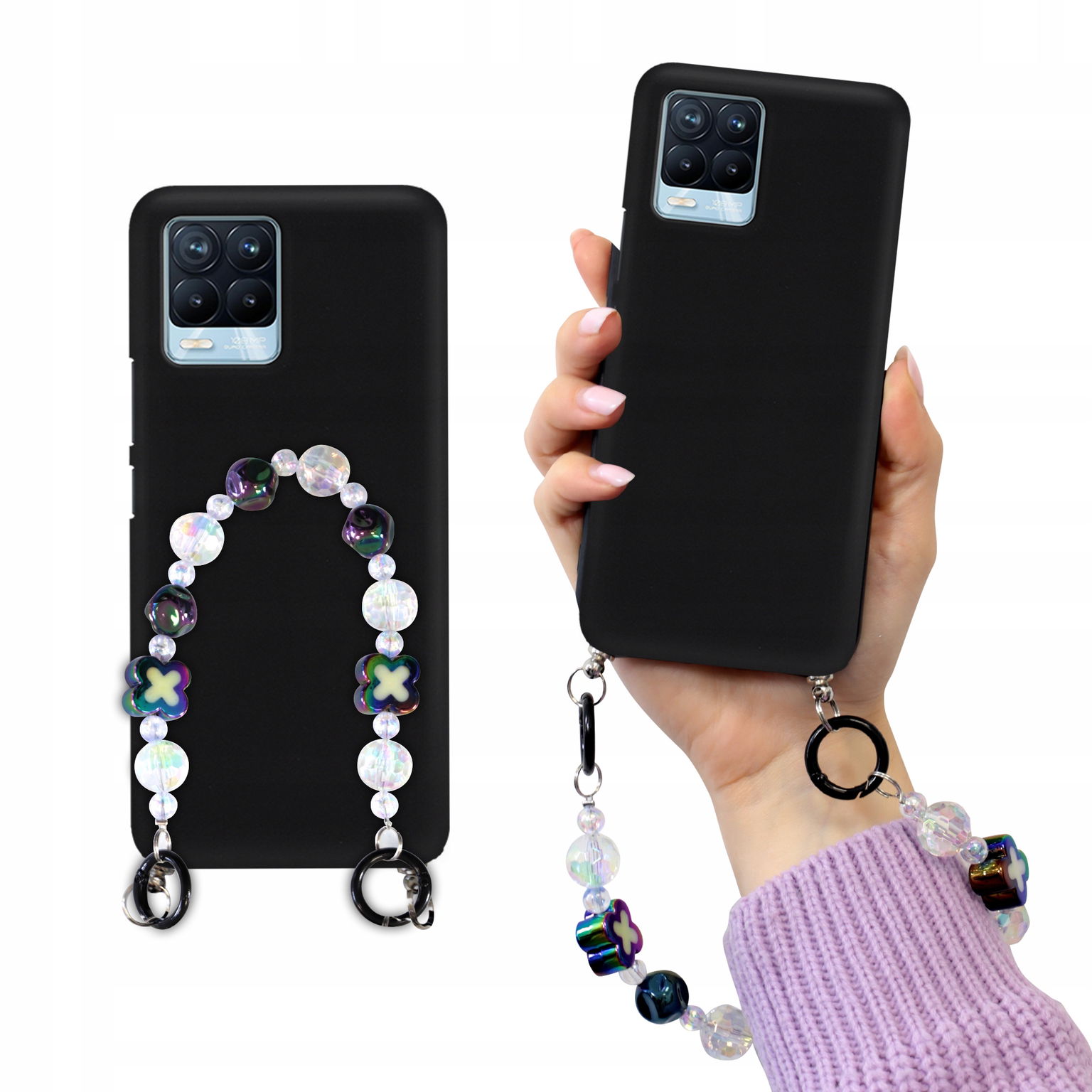 Puzdro Mat Čierne Pre Realme 8 Pro Blink Korale Holo