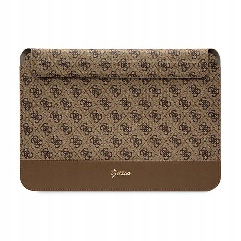 Puzdro na notebook 14" Guess 4G Stripe Metal Logo Computer Sleeve Hnedá
