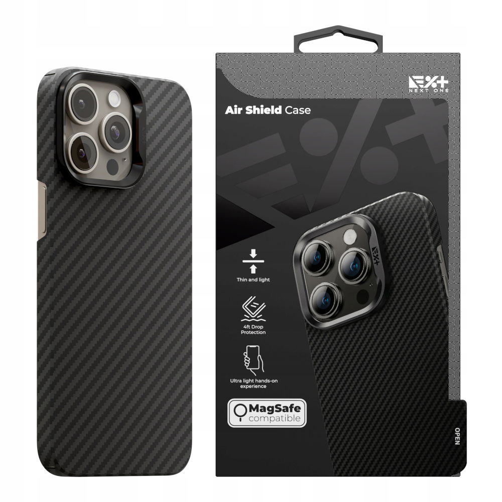 Puzdro Next One AirShield MagSafe Carbon pre iPhone 16 Pro