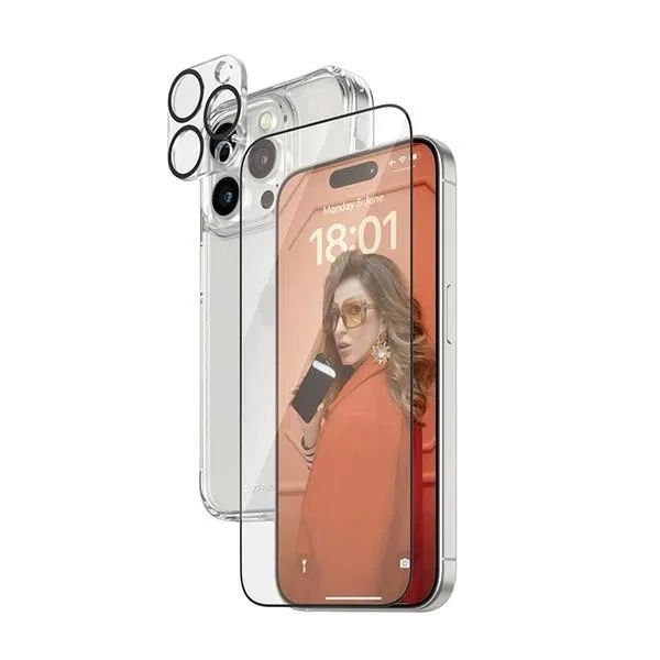 Puzdro PanzerGlass Bundle 3v1 pre Apple iPhone 15 Pro