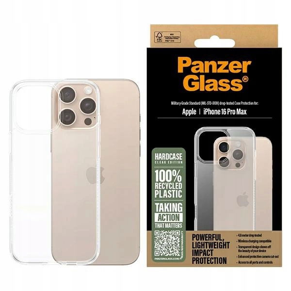 Puzdro PanzerGlass HardCase pre iPhone 16 Pro Max priehľadné