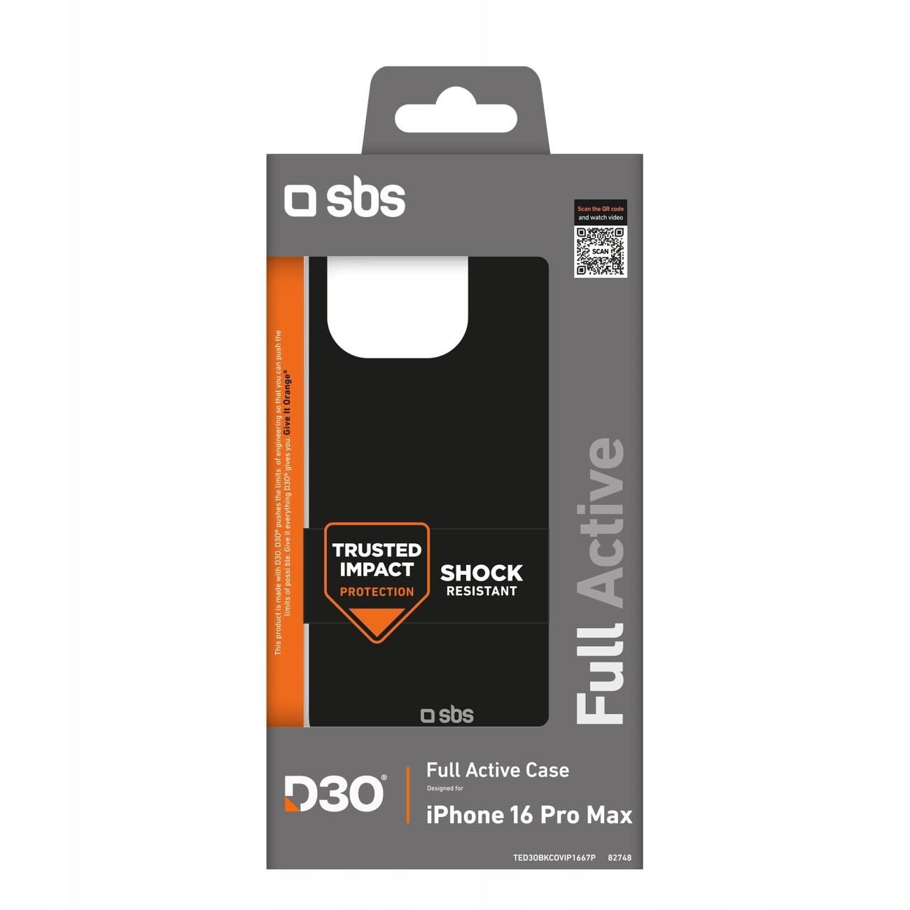 Puzdro Sbs Full Active D3O pre iPhone 16 Pro Max čierne