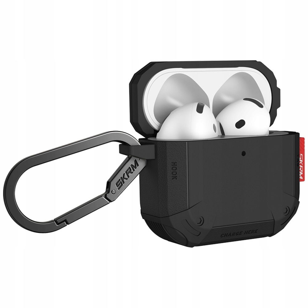 Puzdro Skinarma Mecha Ce pre AirPods 4 čierne