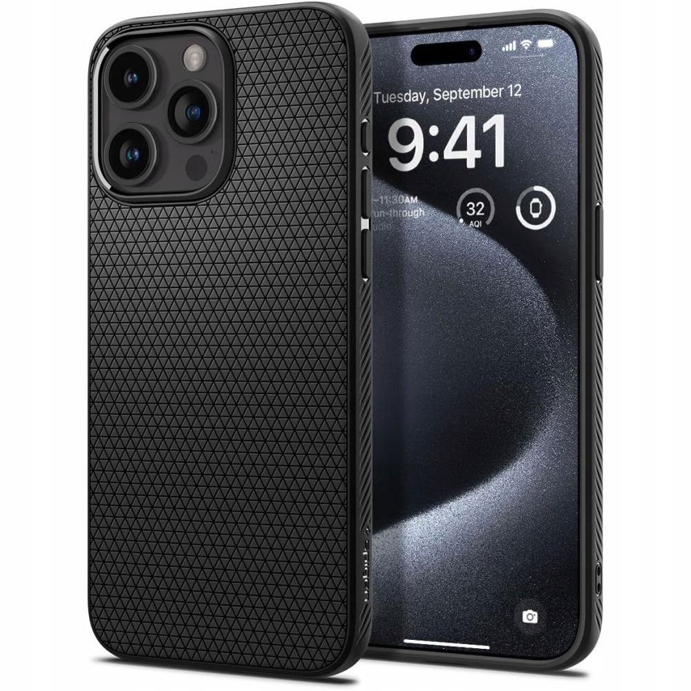 Puzdro Spigen Liquid Air pre iPhone 16 Pro Max čierne