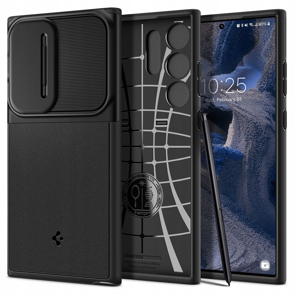 Puzdro Spigen Optik Armor pre Samsung Galaxy S24 Ultra čierne