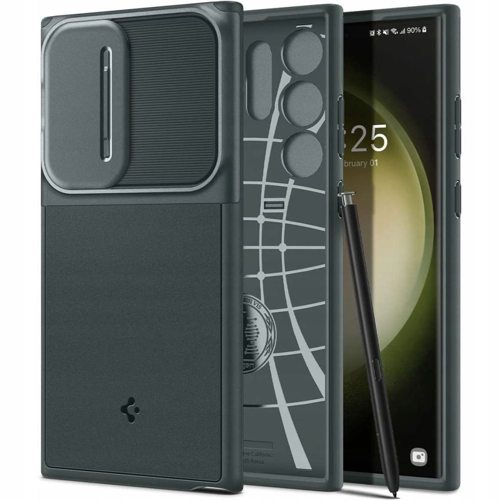 Puzdro Spigen Optik Armor pre Samsung Galaxy S24 Ultra Zelené