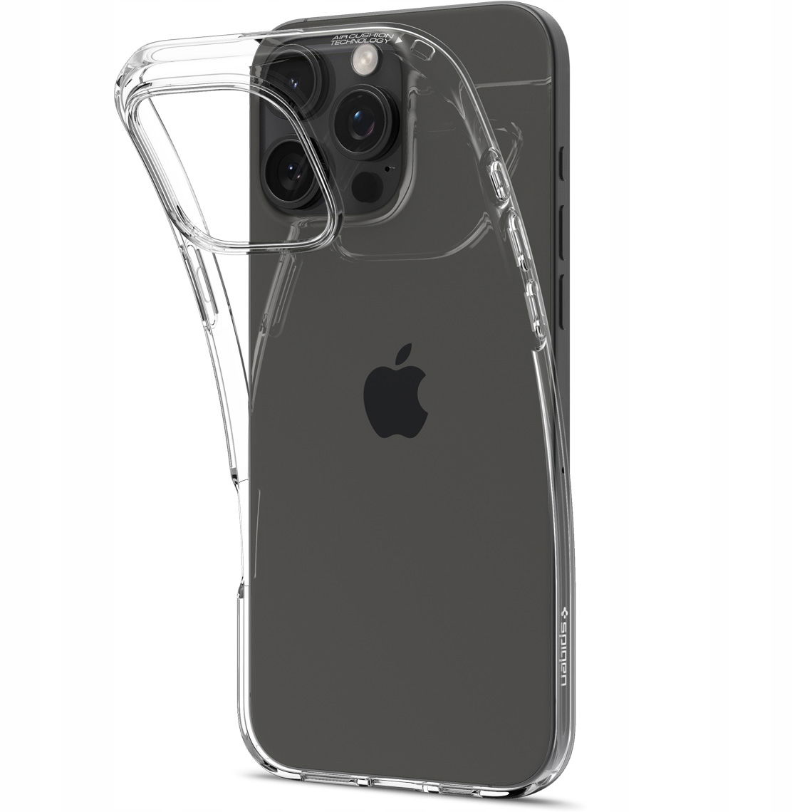 Púzdro Spigen z tekutých kryštálov pre iPhone 16 Pro 6,3" priehľadné