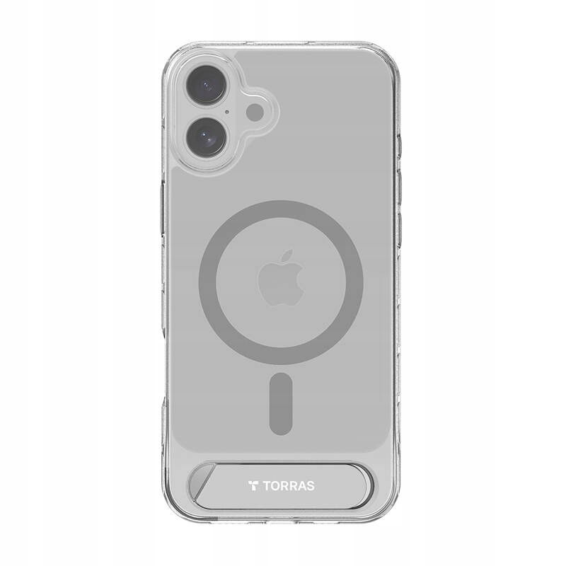 Puzdro Torras Pstand pre iPhone 16 (Priehľadné)