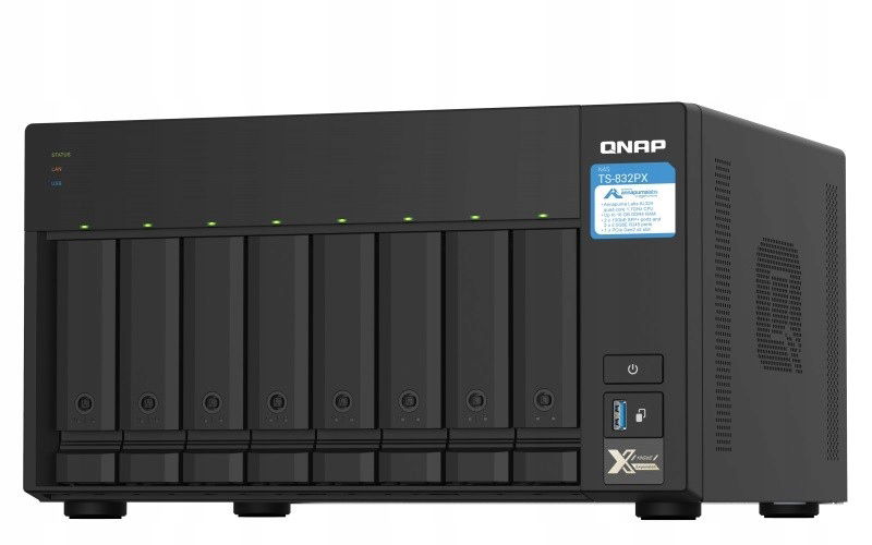 Qnap Nas server TS-832PX-4G 4x0HDD 4GB AL324 Arm 2x10GbE Sfp+
