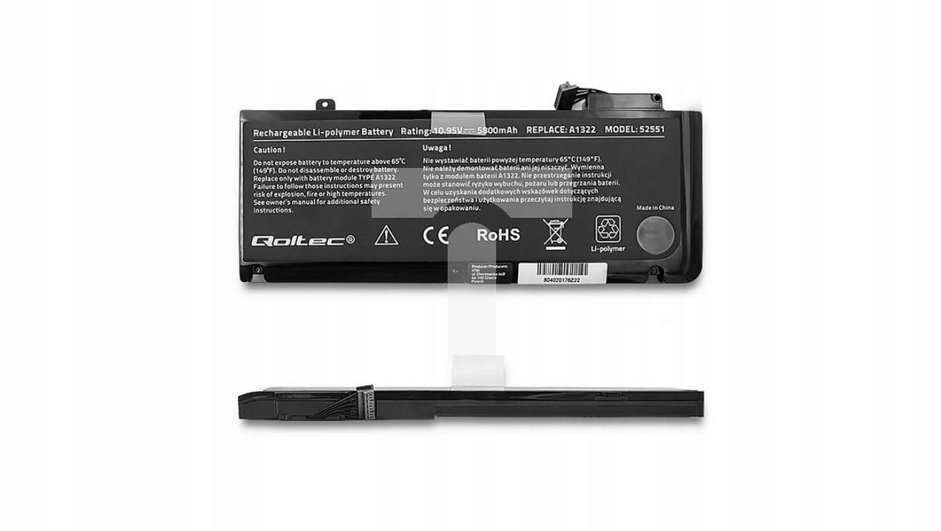Qoltec Batéria pre MacBook Pro 13 5800 mAh 10.95 V