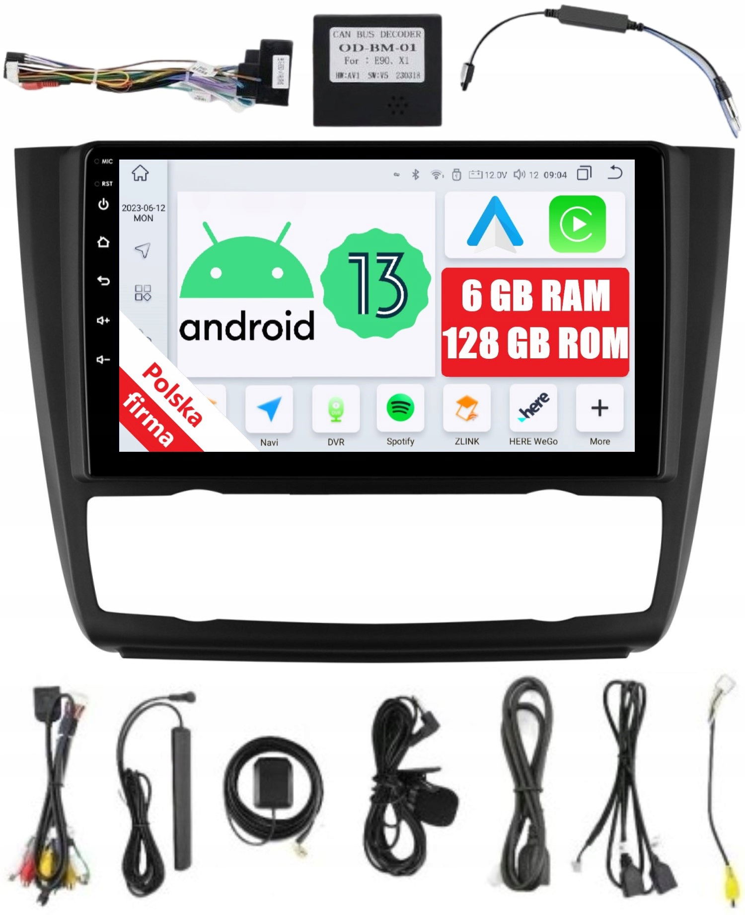 Rádio 2DIN Navigácia Android Bmw E81 E82 E87 E88 6/128GB Dsp Carplay Lte